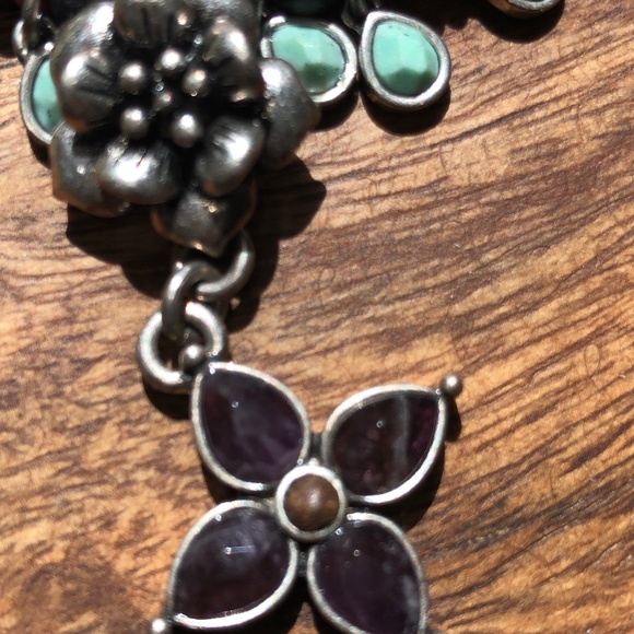 Lucky Brand amethyst cross, silver necklace - Picture 2 of 5